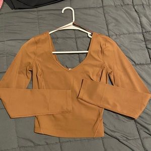 Lululemon Align Long Sleeve Crop Roasted Brown